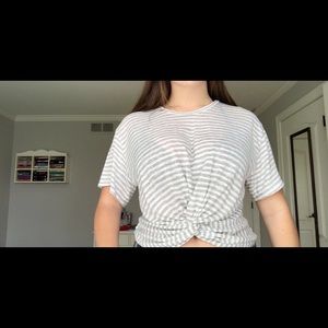 Soprana gray striped tee